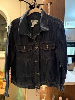 Coldwater Creek Women's Dark Wash 100% Tencel Lyocell Denim Style Jacket Size S